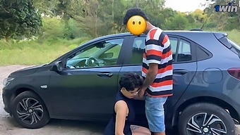 A Young Latina Woman Engages In Rough Anal Sex With An Uber Driver In A Deserted Location, Despite Her Complaints Of Pain